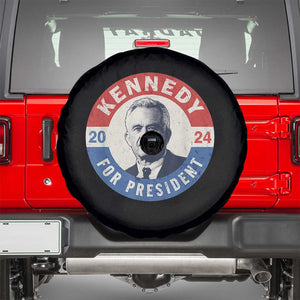 RFK Jr Kennedy 2024 Spare Tire Cover For President Vintage Button TS02 Black Print Your Wear