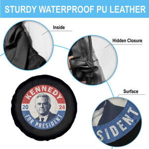 RFK Jr Kennedy 2024 Spare Tire Cover For President Vintage Button TS02 Print Your Wear