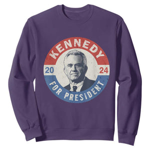 RFK Jr Kennedy 2024 Sweatshirt For President Vintage Button TS02 Purple Print Your Wear