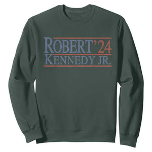RFK Jr Kennedy 2024 Sweatshirt Distressed Robert Kennedy Jr. 24 TS02 Dark Forest Green Print Your Wear