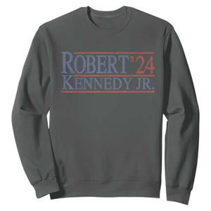RFK Jr Kennedy 2024 Sweatshirt Distressed Robert Kennedy Jr. 24 TS02 Dark Heather Print Your Wear