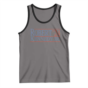 RFK Jr Kennedy 2024 Tank Top Distressed Robert Kennedy Jr. 24 TS02 Deep Heather Black Print Your Wear