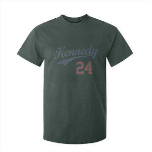 RFK Jr Kennedy 2024 T Shirt For Kid Team Kennedy 24 Vintage TS02 Dark Forest Green Print Your Wear