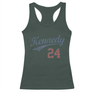 RFK Jr Kennedy 2024 Racerback Tank Top Team Kennedy 24 Vintage TS02 Dark Forest Green Print Your Wear