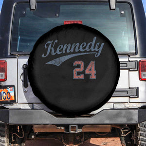 RFK Jr Kennedy 2024 Spare Tire Cover Team Kennedy 24 Vintage TS02 No hole Black Print Your Wear
