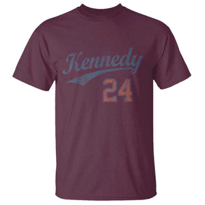 RFK Jr Kennedy 2024 T Shirt Team Kennedy 24 Vintage TS02 Maroon Print Your Wear