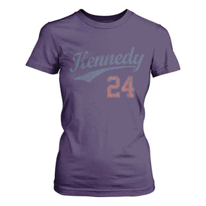 RFK Jr Kennedy 2024 T Shirt For Women Team Kennedy 24 Vintage TS02 Purple Print Your Wear