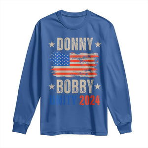 Donny Bobby 2024 Long Sleeve Shirt Trump and Robert Kennedy Jr. RFK Unity TS02 Royal Blue Print Your Wear