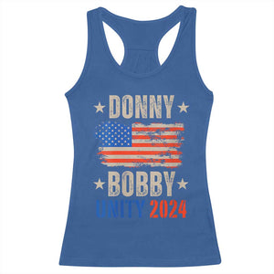 Donny Bobby 2024 Racerback Tank Top Trump and Robert Kennedy Jr. RFK Unity TS02 Royal Blue Print Your Wear