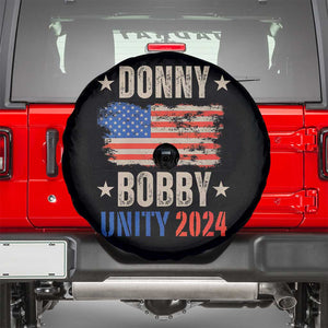Donny Bobby 2024 Spare Tire Cover Trump and Robert Kennedy Jr. RFK Unity TS02 Black Print Your Wear