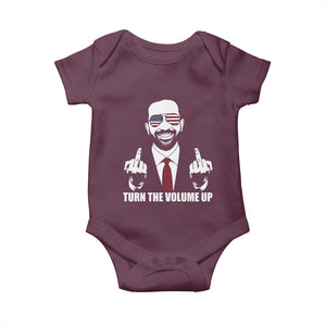 Zohran Mamdani Hope Baby Onesie Zoharan Mamdani USA Flag Funny Middle Finger TS02 Maroon Print Your Wear
