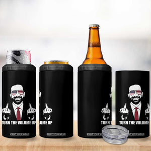 Zohran Mamdani Hope 4 in 1 Can Cooler Tumbler Zoharan Mamdani USA Flag Funny Middle Finger TS02 Print Your Wear