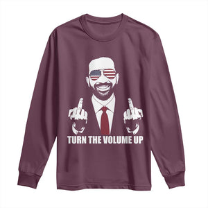 Zohran Mamdani Hope Long Sleeve Shirt Zoharan Mamdani USA Flag Funny Middle Finger TS02 Maroon Print Your Wear