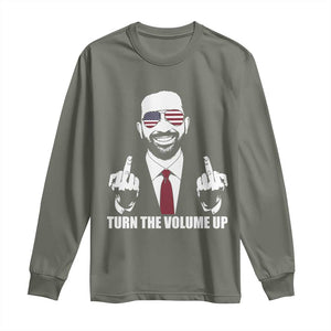 Zohran Mamdani Hope Long Sleeve Shirt Zoharan Mamdani USA Flag Funny Middle Finger TS02 Military Green Print Your Wear