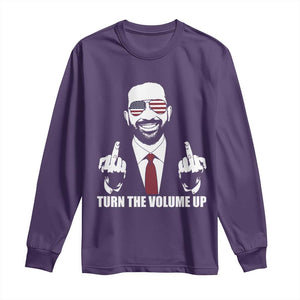 Zohran Mamdani Hope Long Sleeve Shirt Zoharan Mamdani USA Flag Funny Middle Finger TS02 Purple Print Your Wear