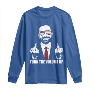 Zohran Mamdani Hope Long Sleeve Shirt Zoharan Mamdani USA Flag Funny Middle Finger TS02 Royal Blue Print Your Wear