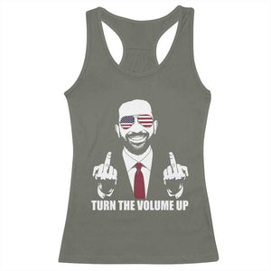 Zohran Mamdani Hope Racerback Tank Top Zoharan Mamdani USA Flag Funny Middle Finger TS02 Military Green Print Your Wear
