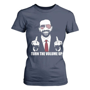 Zohran Mamdani Hope T Shirt For Women Zoharan Mamdani USA Flag Funny Middle Finger TS02 Navy Print Your Wear