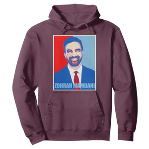 Zohran Madamni Hoodie for New York Mayor TS02 Maroon Print Your Wear