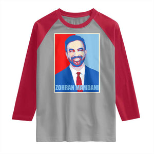 Zohran Madamni Raglan Shirt for New York Mayor TS02 Sport Gray Red Print Your Wear