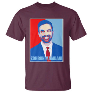 Zohran Madamni T Shirt for New York Mayor TS02 Maroon Print Your Wear