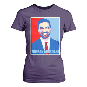 Zohran Madamni T Shirt For Women for New York Mayor TS02 Purple Print Your Wear