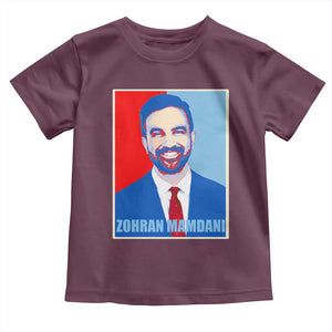 Zohran Madamni Toddler T Shirt for New York Mayor TS02 Maroon Print Your Wear