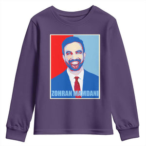 Zohran Madamni Youth Sweatshirt for New York Mayor TS02 Purple Print Your Wear