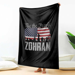 Zohran Mamdani Groovy Flowers Throw Blanket Retro Style TS02 Print Your Wear