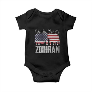 Zohran Mamdani Groovy Flowers Baby Onesie Retro Style TS02 Black Print Your Wear