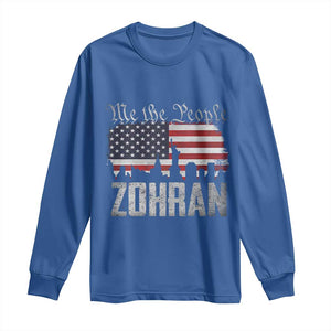 Zohran Mamdani Groovy Flowers Long Sleeve Shirt Retro Style TS02 Royal Blue Print Your Wear