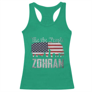 Zohran Mamdani Groovy Flowers Racerback Tank Top Retro Style TS02 Irish Green Print Your Wear