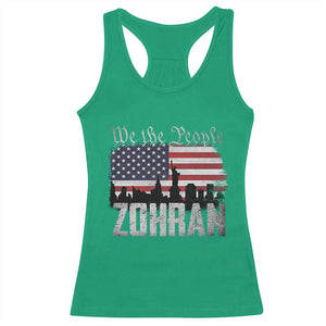 Zohran Mamdani Groovy Flowers Racerback Tank Top Retro Style TS02 Irish Green Print Your Wear