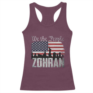 Zohran Mamdani Groovy Flowers Racerback Tank Top Retro Style TS02 Maroon Print Your Wear