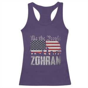 Zohran Mamdani Groovy Flowers Racerback Tank Top Retro Style TS02 Purple Print Your Wear