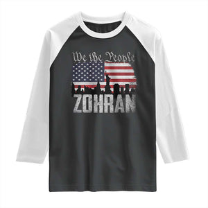 Zohran Mamdani Groovy Flowers Raglan Shirt Retro Style TS02 Black White Print Your Wear