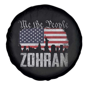 Zohran Mamdani Groovy Flowers Spare Tire Cover Retro Style TS02 Print Your Wear