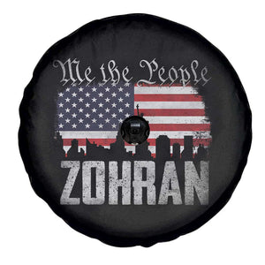 Zohran Mamdani Groovy Flowers Spare Tire Cover Retro Style TS02 Print Your Wear