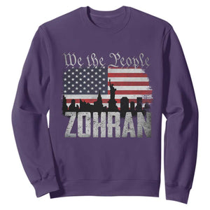 Zohran Mamdani Groovy Flowers Sweatshirt Retro Style TS02 Purple Print Your Wear