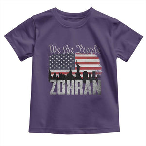 Zohran Mamdani Groovy Flowers Toddler T Shirt Retro Style TS02 Purple Print Your Wear