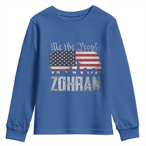 Zohran Mamdani Groovy Flowers Youth Sweatshirt Retro Style TS02 Royal Blue Print Your Wear