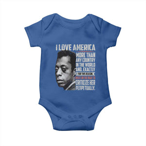 James Baldwin American Patriotic Baby Onesie I Love America More Than Any Country TS02 Royal Blue Print Your Wear