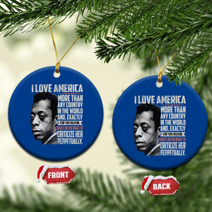 James Baldwin American Patriotic Ceramic Ornament I Love America More Than Any Country TS02 1pc Blue Print Your Wear