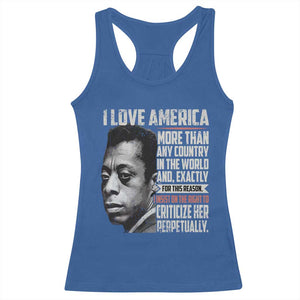 James Baldwin American Patriotic Racerback Tank Top I Love America More Than Any Country TS02 Royal Blue Print Your Wear