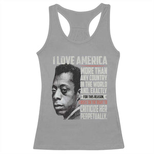 James Baldwin American Patriotic Racerback Tank Top I Love America More Than Any Country TS02 Sport Gray Print Your Wear