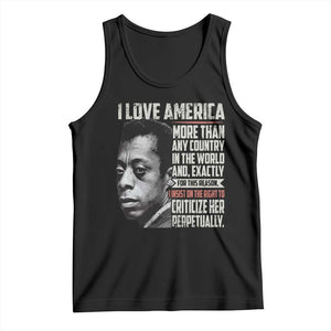James Baldwin American Patriotic Tank Top I Love America More Than Any Country TS02 Black Print Your Wear