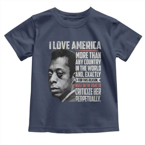 James Baldwin American Patriotic Toddler T Shirt I Love America More Than Any Country TS02 Navy Print Your Wear
