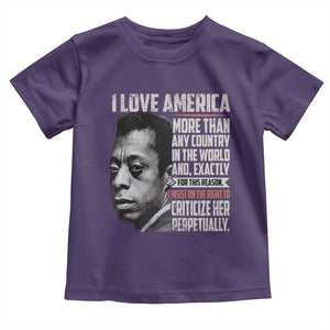 James Baldwin American Patriotic Toddler T Shirt I Love America More Than Any Country TS02 Purple Print Your Wear