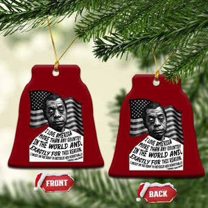 James Baldwin American Patriotic Ceramic Ornament I Love America More Than Any Country American Flag TS02 Print Your Wear