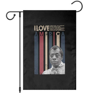James Baldwin American Patriotic Garden Flag I Love America More Than Any Country Retro TS02 Black Print Your Wear